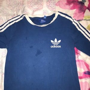 women’s blue adidas shirt